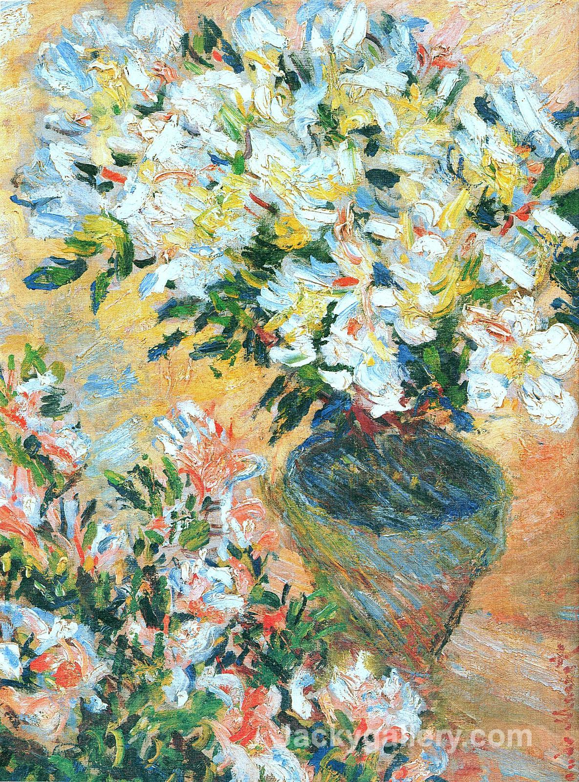 White Azaleas in a Pot by Claude Monet paintings reproduction